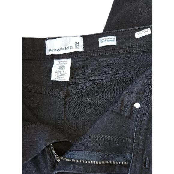 NWT Paper Denim & Cloth | Black | Jeans | Women | Size 34/32 - Picture 4 of 4